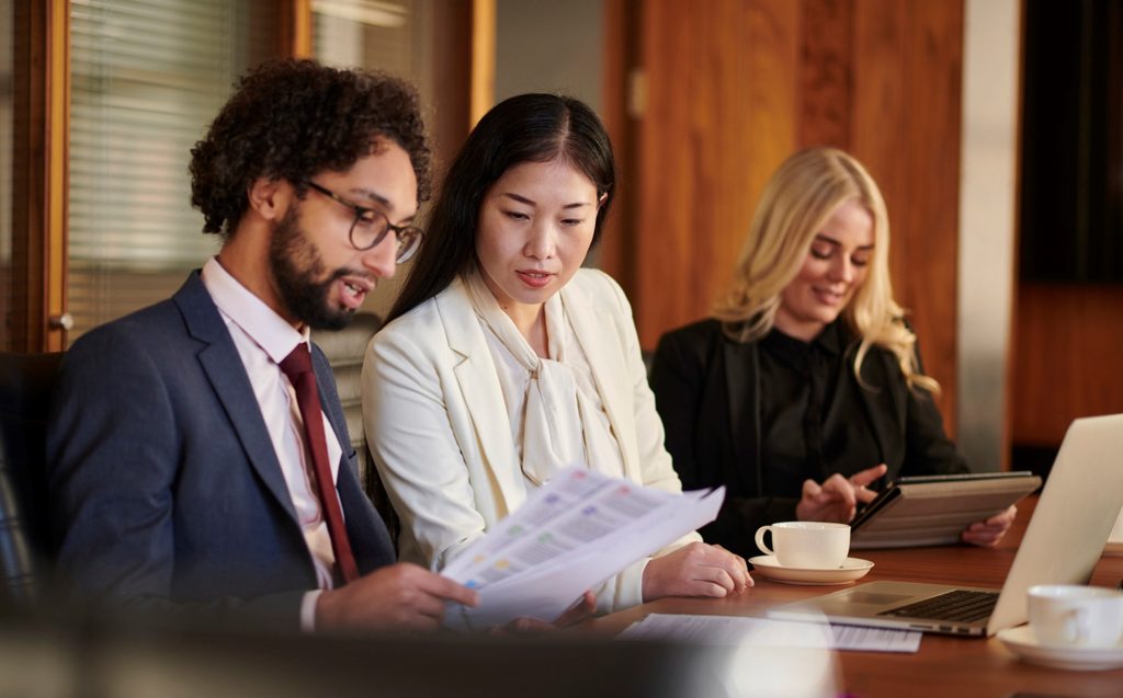 Paralegals working on a case