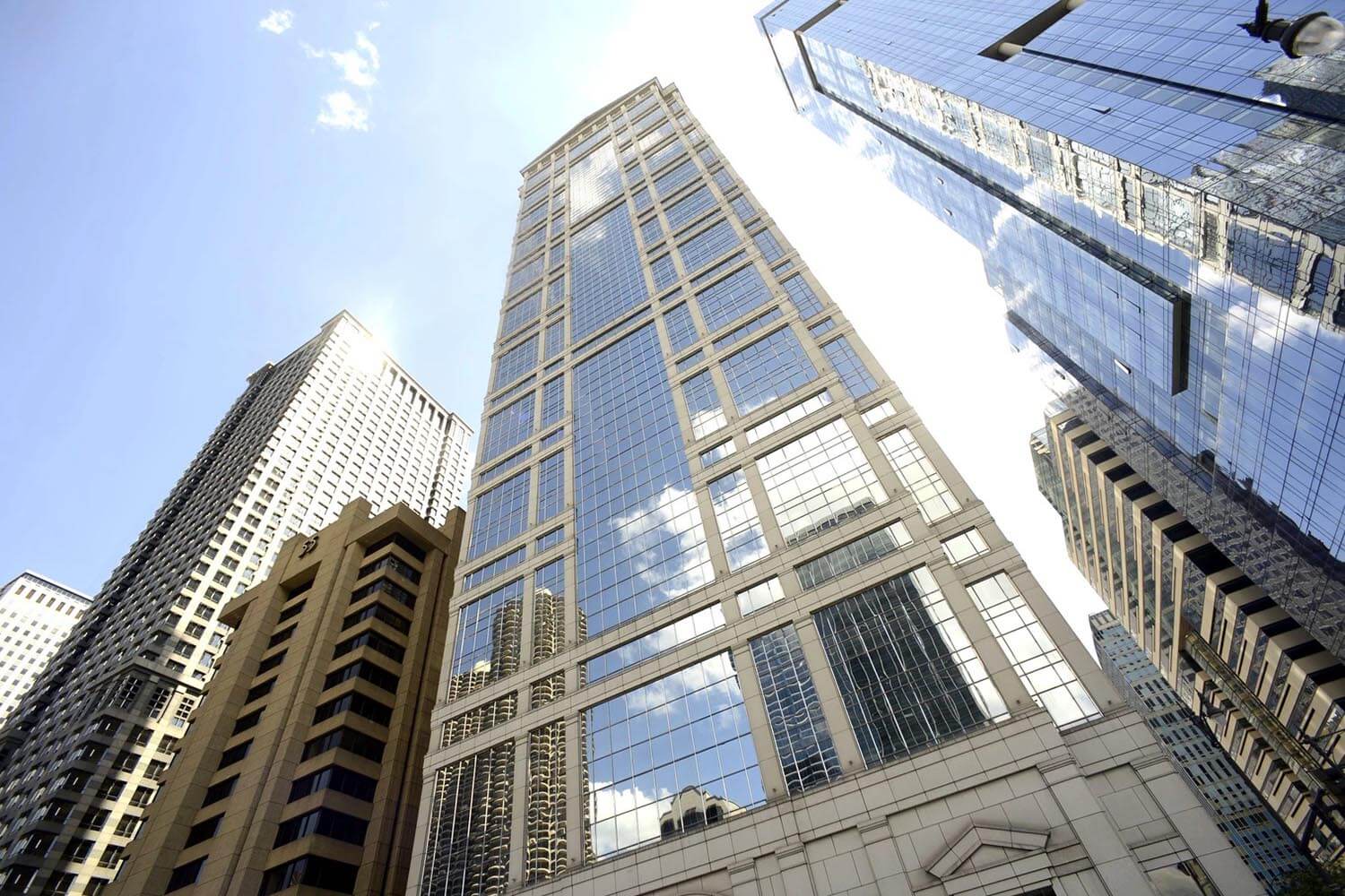 77 West Wacker building entrance Chicago