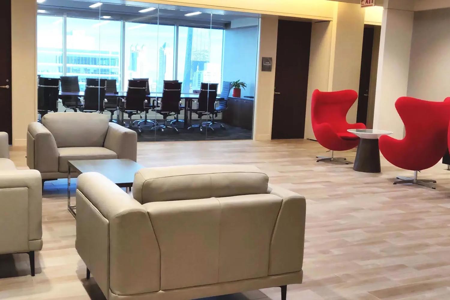 Amata reception desk 77 West Wacker