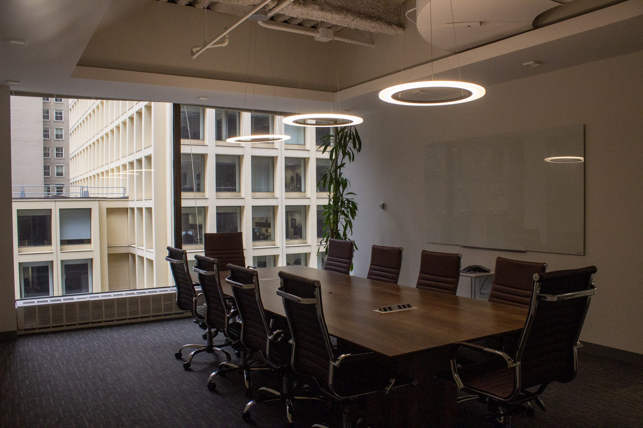 Conference room table and seating 33 N Dearborn Chicago